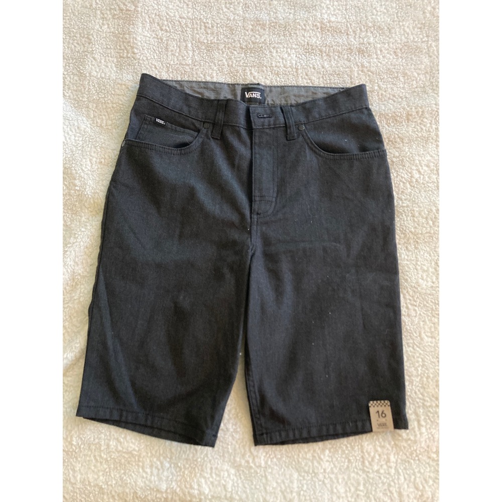Vans Boys Charcoal Gray Chino Shorts Size 16 NWT Five Pocket‎ Skate Casual